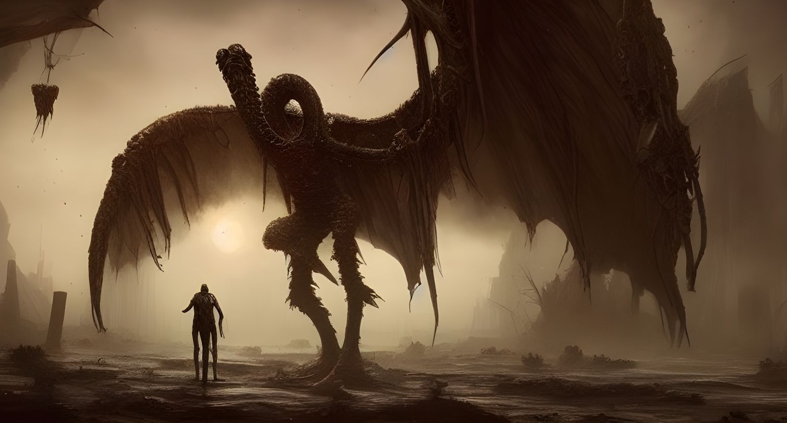 Dark Post-Apocalyptic World Dominated by Elder God