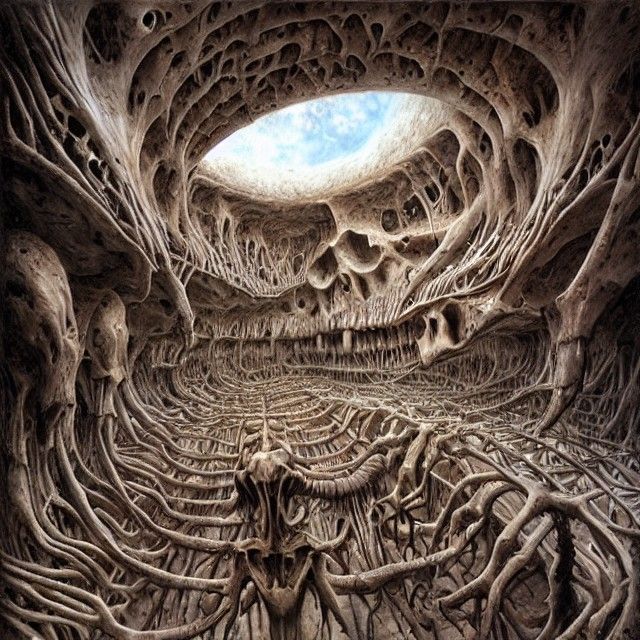 Epic Dinosaur Bone Structure in Gric Style