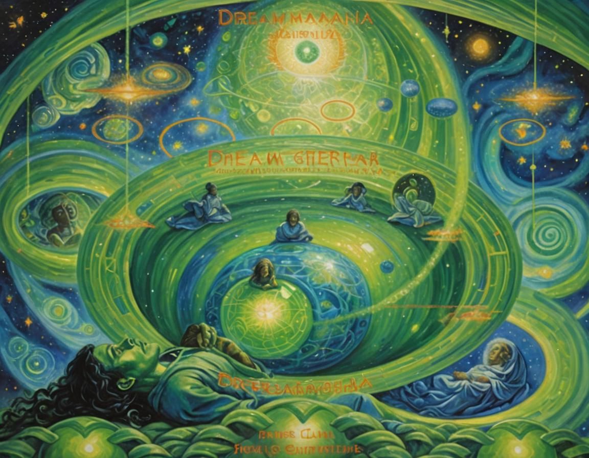 Visionary Surrealism: Blue Man in Cosmic Sphere