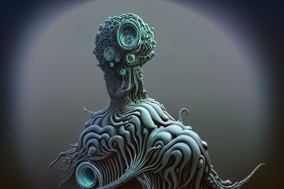 Hyperdetailed Lovecraftian Entity in Diaroma Style