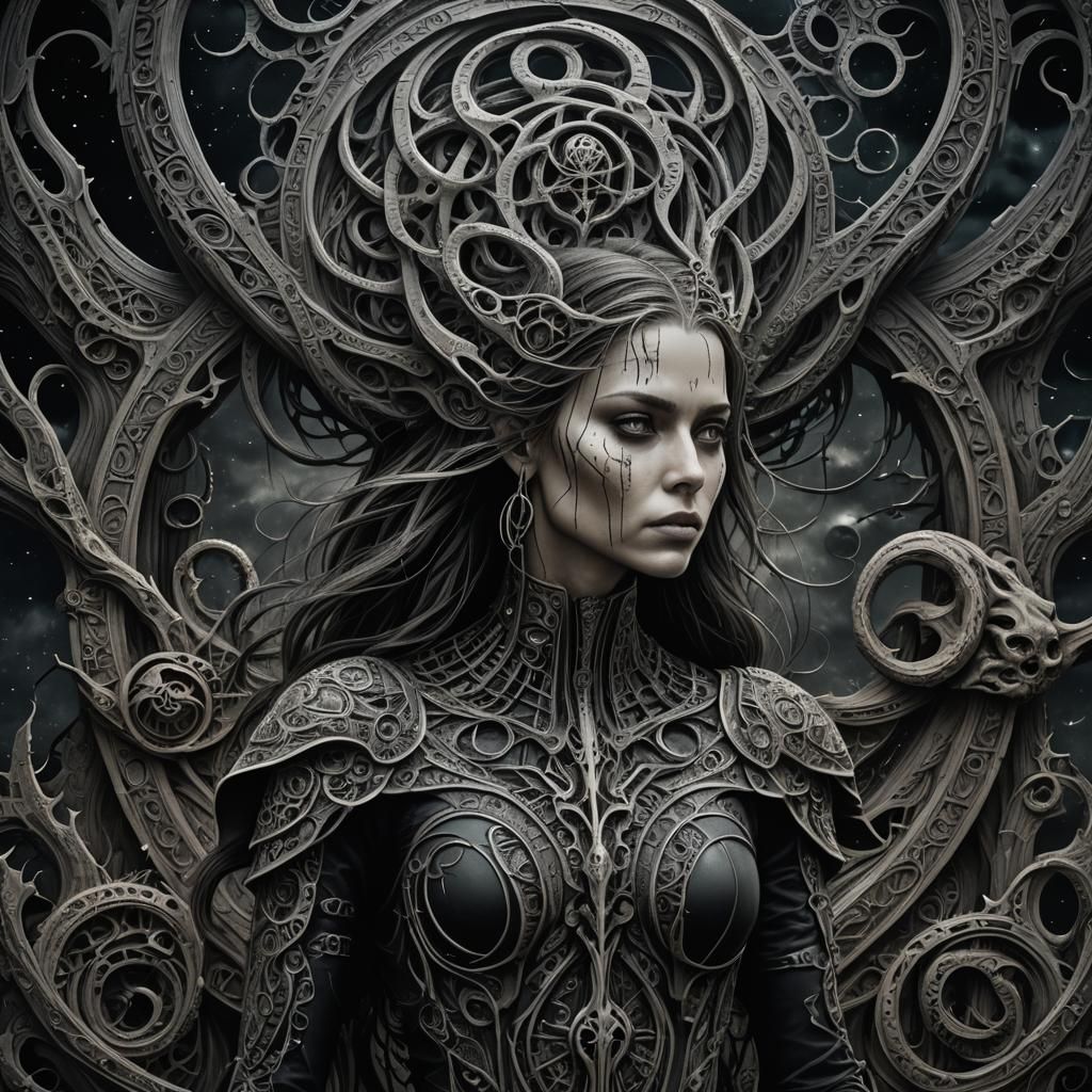 Eldritch Woman in Dark Fantasy Digital Art