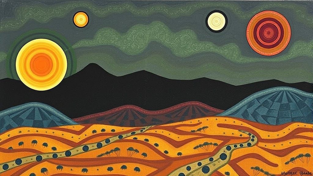 Abstract Expressionist Masterpiece in Cosmic Abstraction