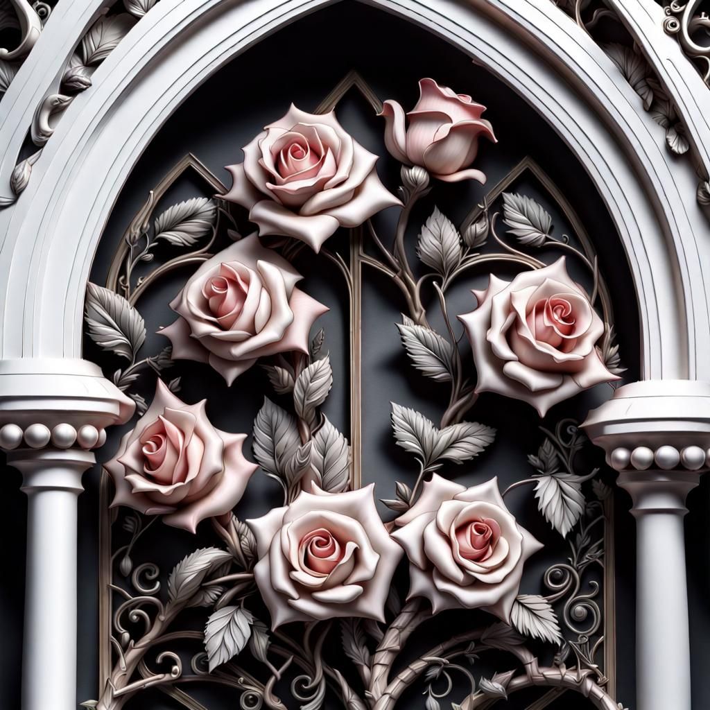 Sculpted Steel Roses