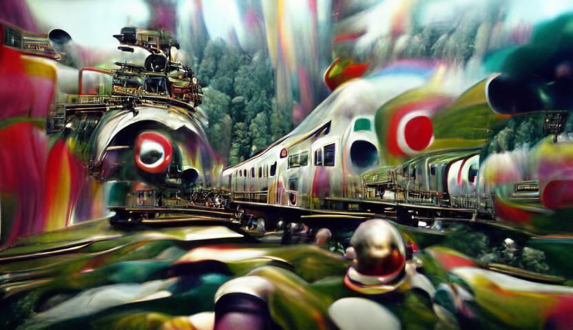 Bullet Train Voyage Through Space: Surreal Futurism