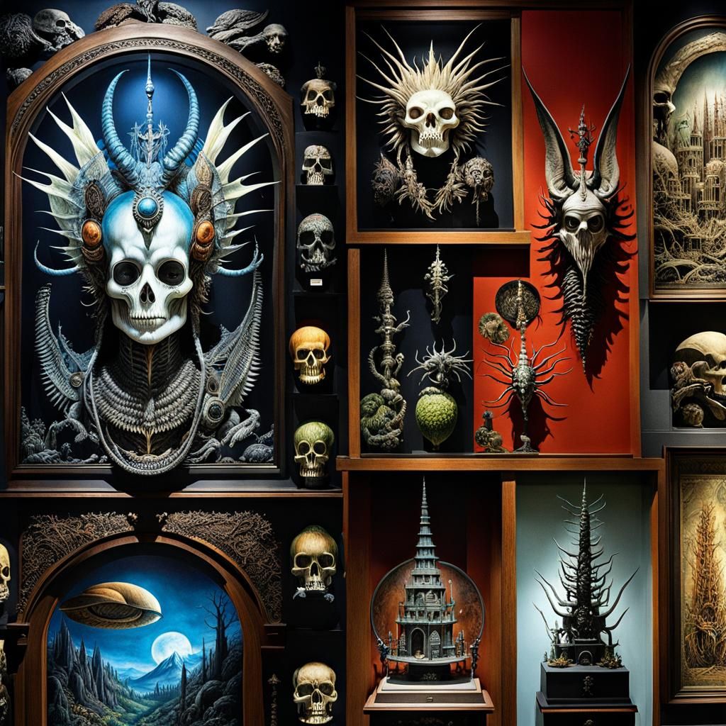 Surreal Cryptid Museum in Post-Apocalyptic Wonderland