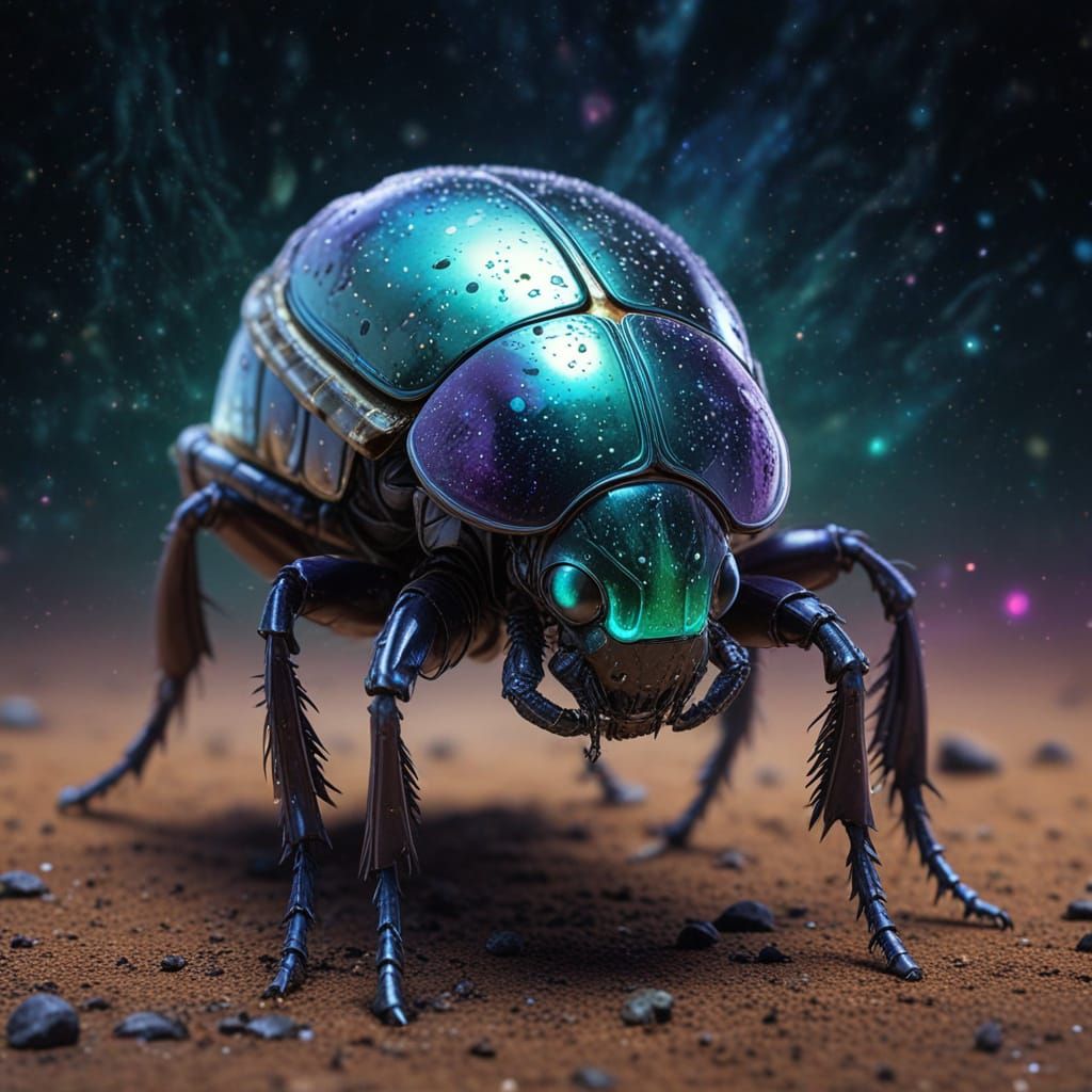 Galactic Scarab in Cosmic Splendor