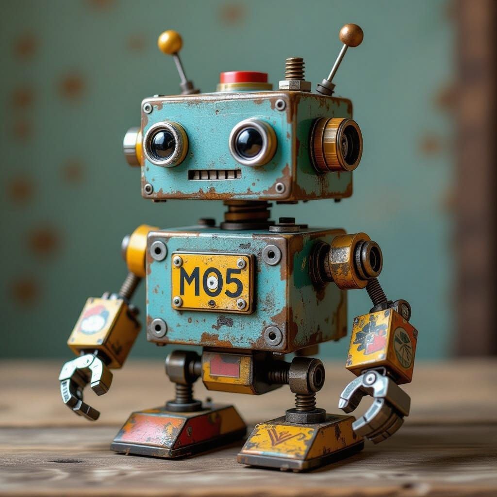 Decorative Robot Made from Found Objects