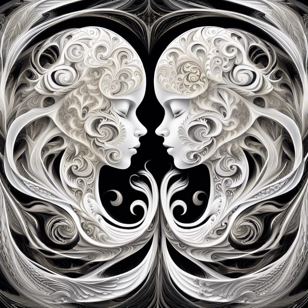 Elegant Swirling Figures in Dynamic Lighting