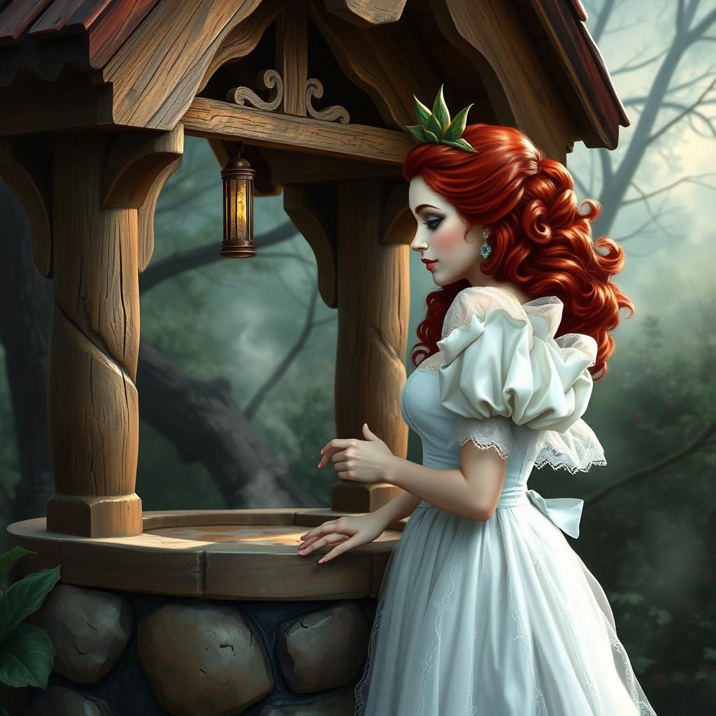 Pennywise as Snow White at Wishing Well