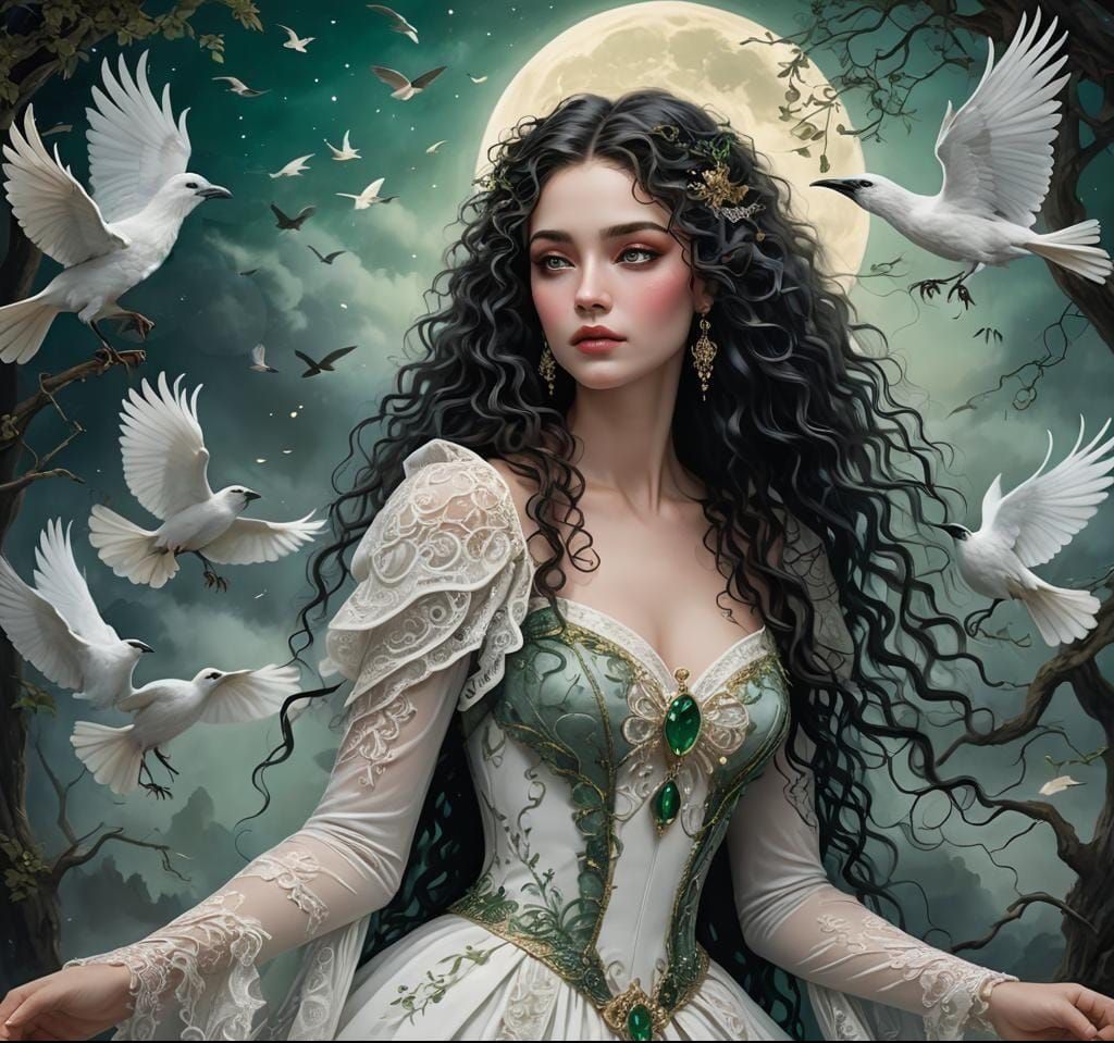 Ethereal Forest Queen in Dreamy Fantasy Art