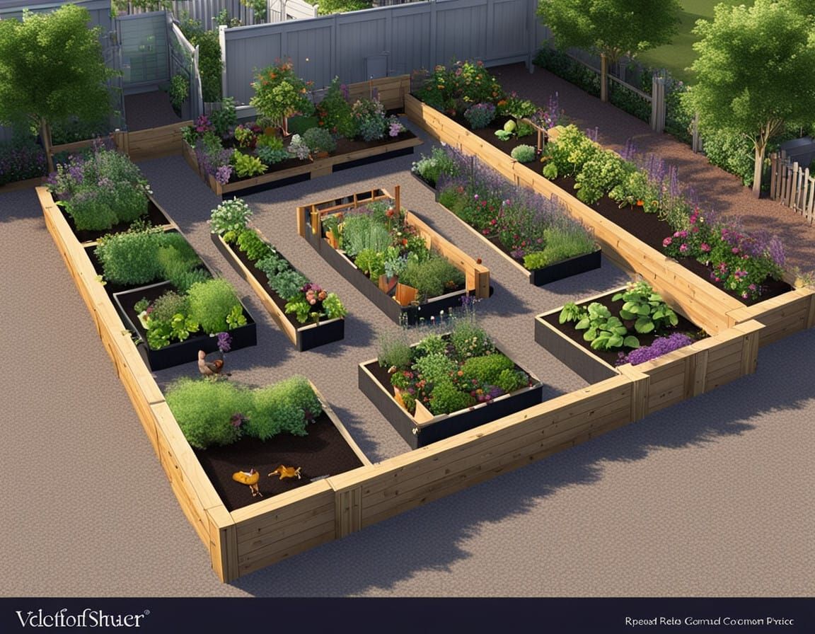 Garden Oasis with Vibrant Summer Flora