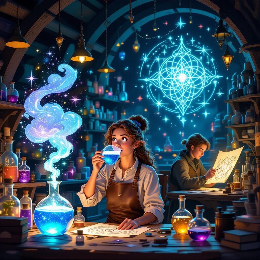 Magical Workshop with Potion Tester and Dream Designer