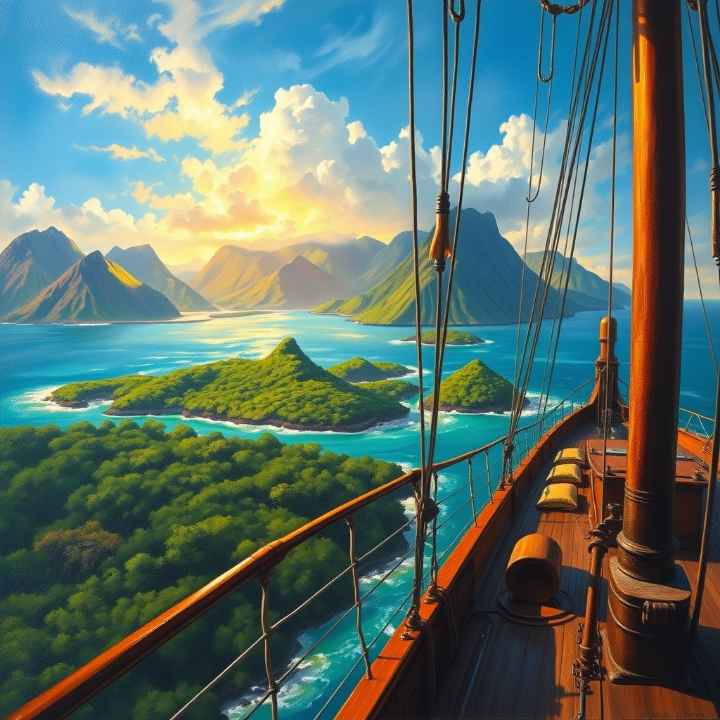 Galápagos Islands: Romanticism Oil Painting