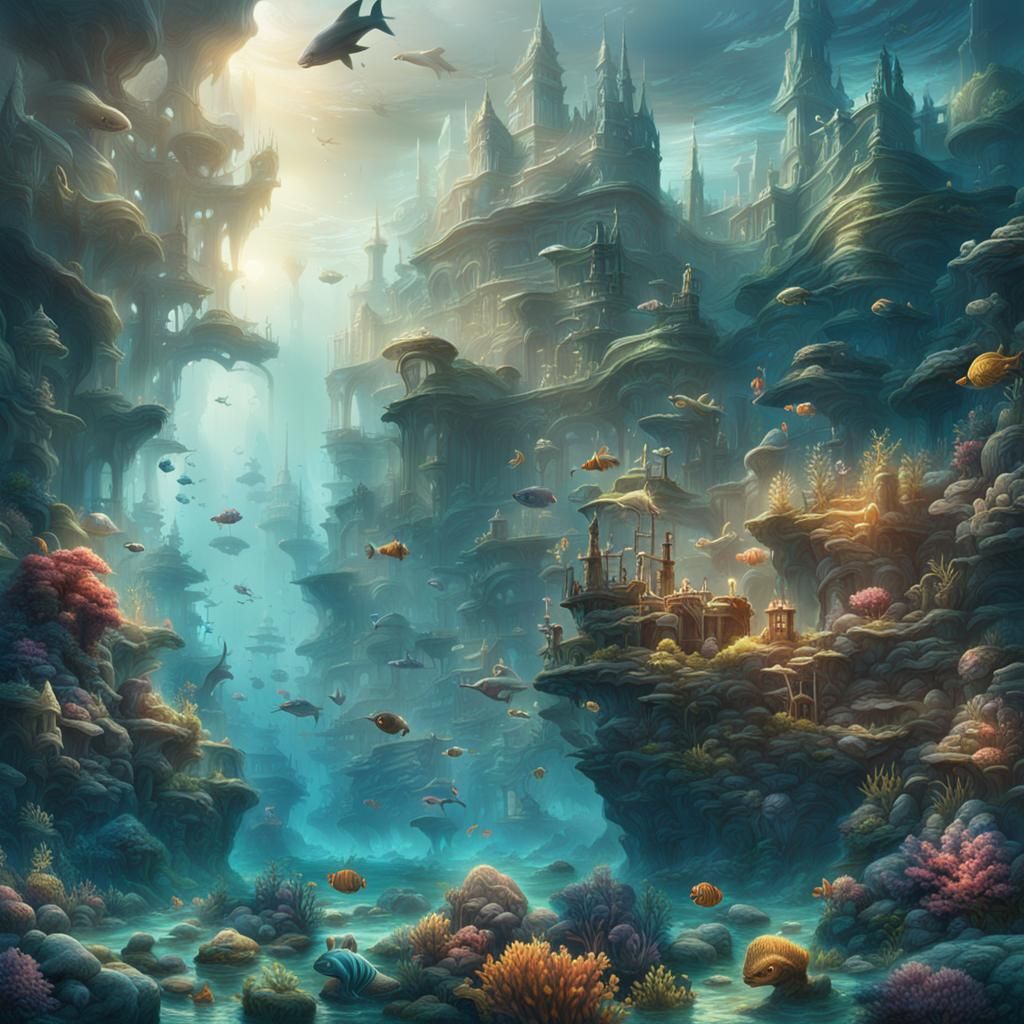 Epic Undersea Digital Matte Painting