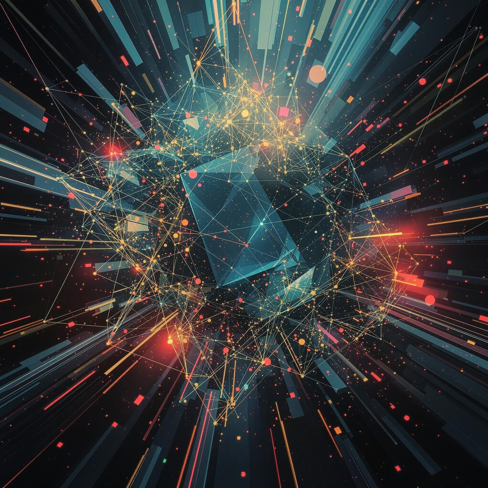 Geometric Abstract: Order and Chaos in Vibrant Render