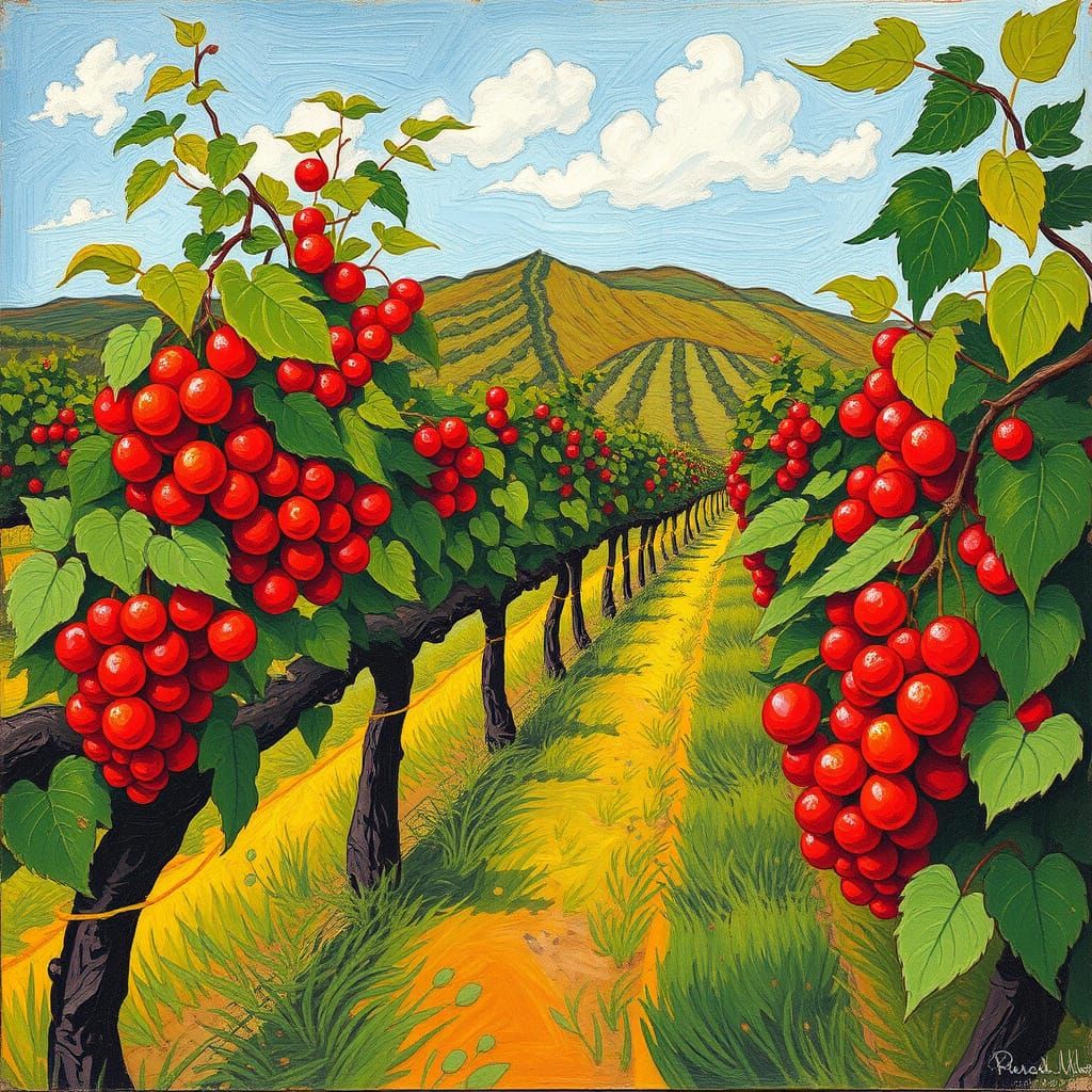 Cubist Vineyard in Fruiting Season