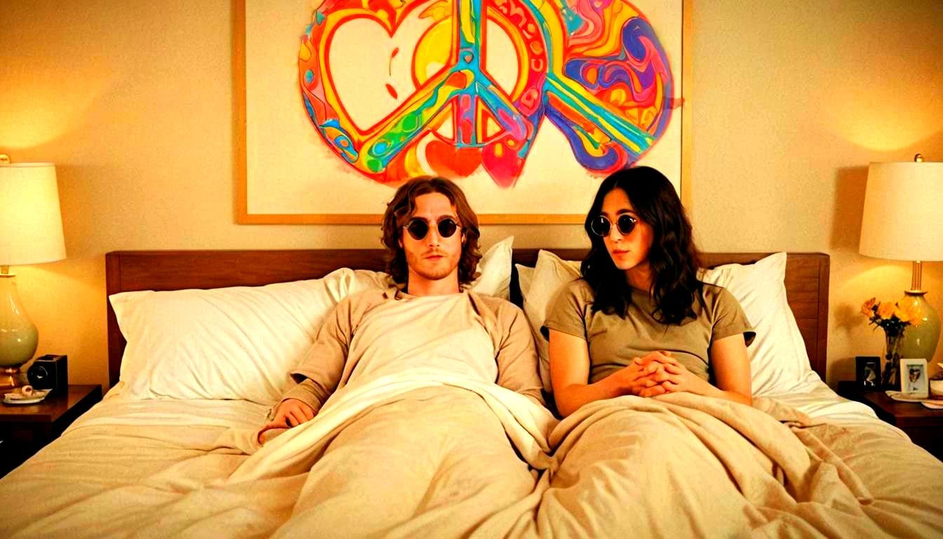 Lennon and Ono in Bed: A Moment of Peace