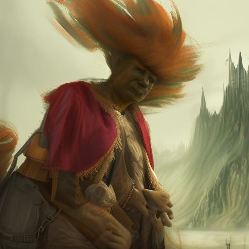 Donald Trump as Bag Lady: Fantasy Concept Art