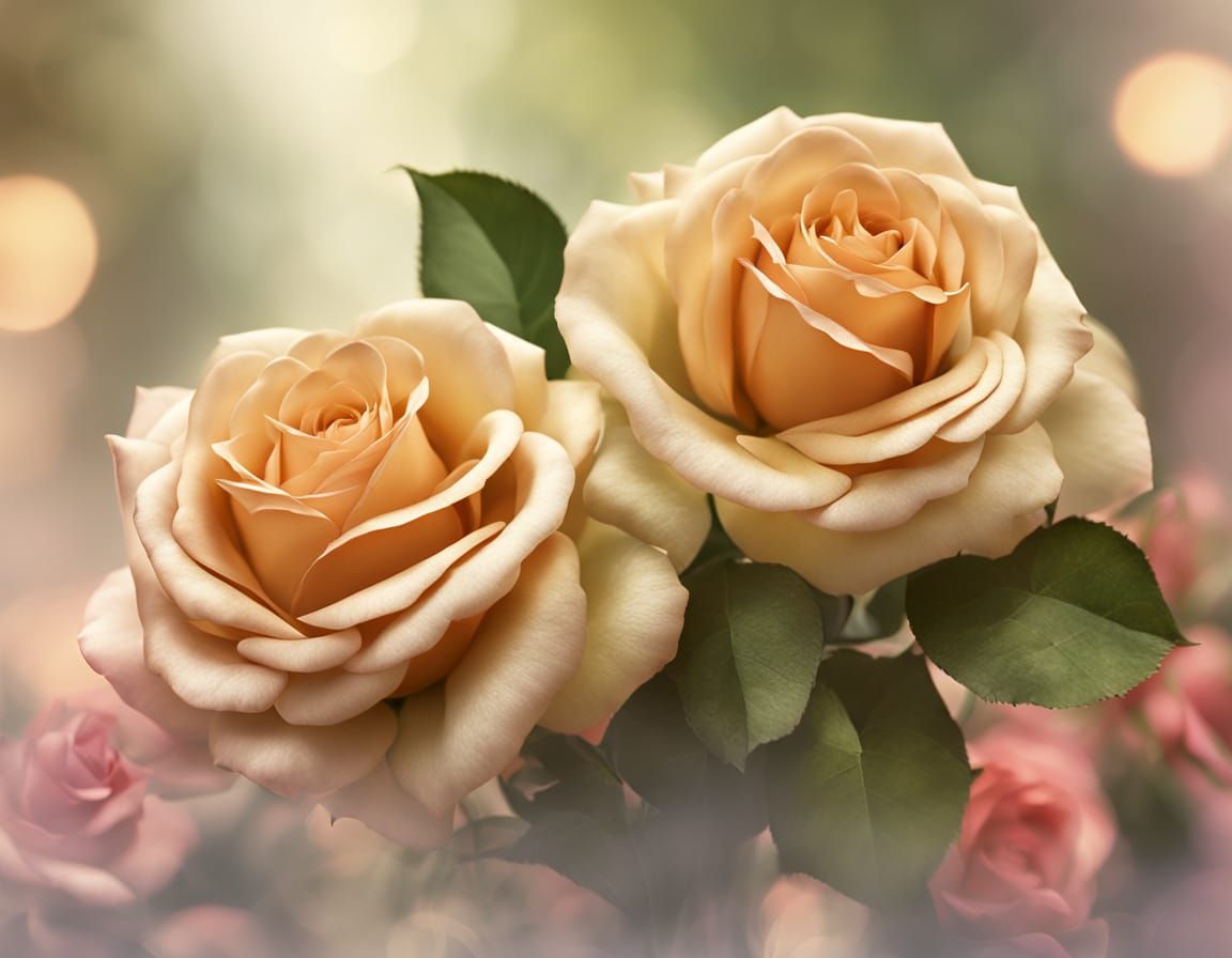 Elegant Roses in Full Bloom