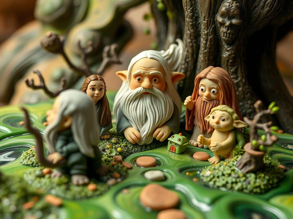 Fantastical Claymation Worlds in Vibrant Ferrofluid Abstract