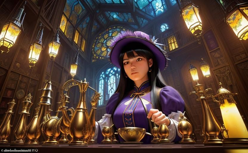 Alice as Steampunk Mad Hatter Huntress Portrait