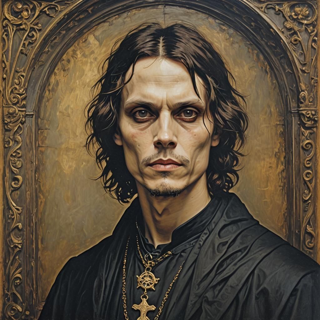 Ville Valo as Priest: Classical Art Style