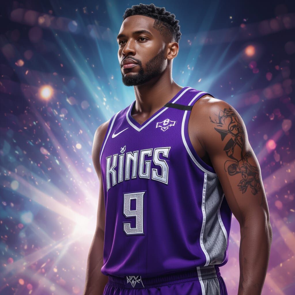 Purple Kings Jersey Concept Art With Gothic Silver Accents