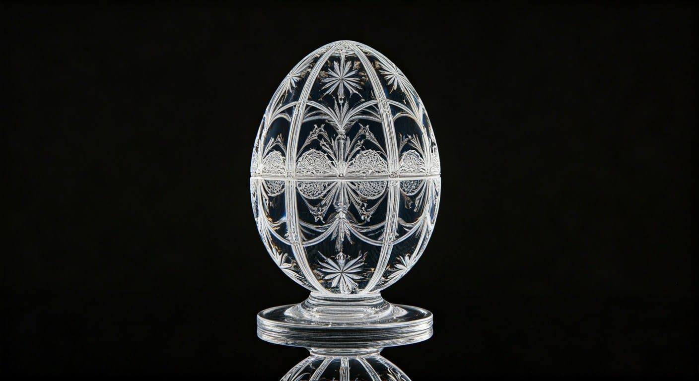 Faberge-Style Crystal Easter Egg