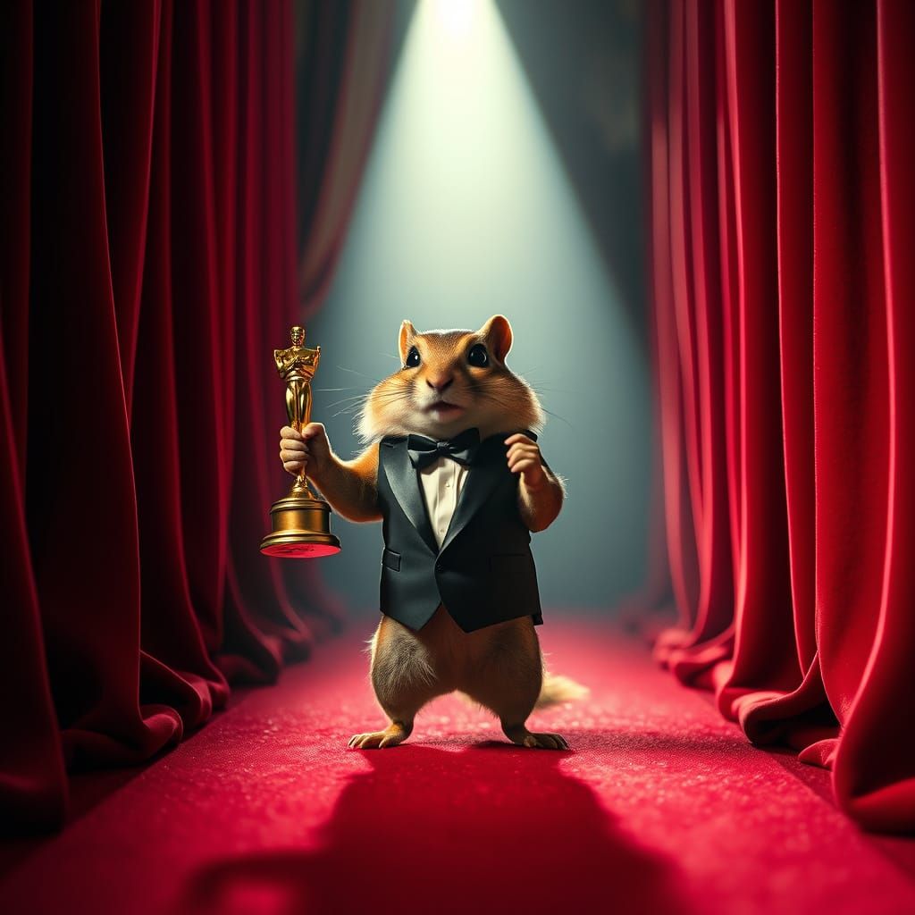 Tuxedoed Chipmunk Steals the Spotlight
