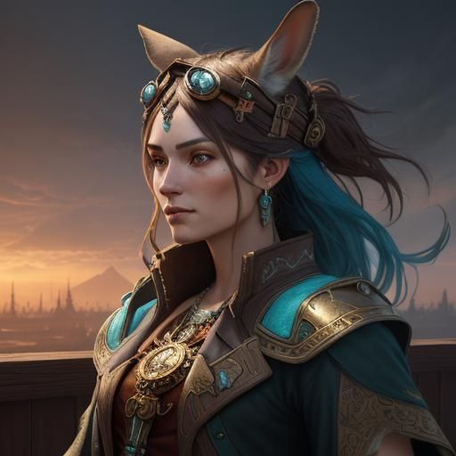 Pirate Rabbits Portrait in Renaissance Style