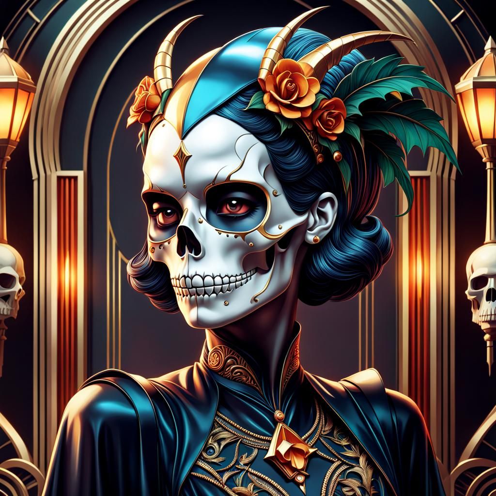 Art Deco Skull