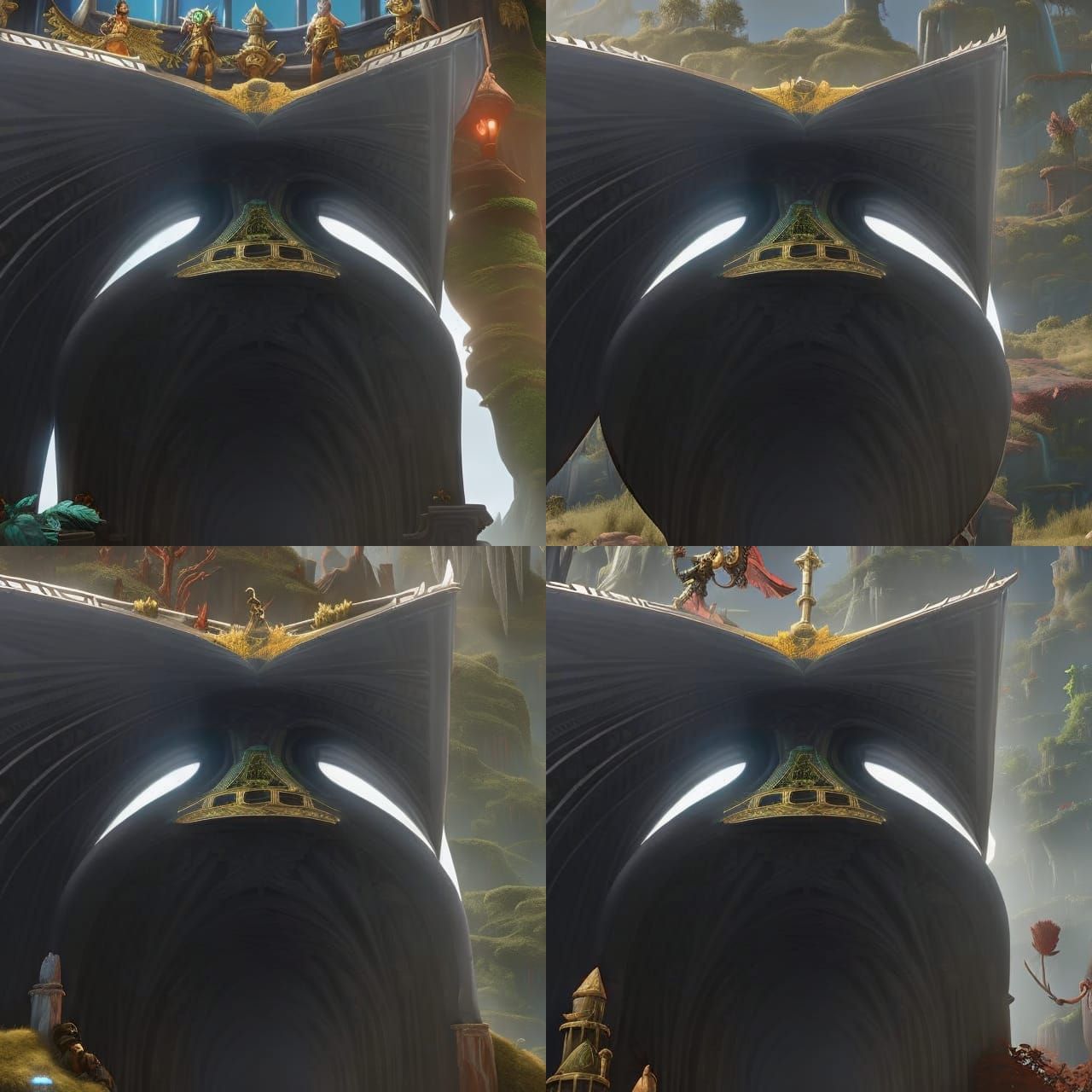 Futuristic Road Emerges from Camera Lens in Detailed Matte P...