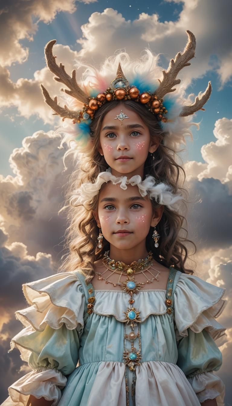 Heavenly Duende in Halloween Costume: Digital Painting