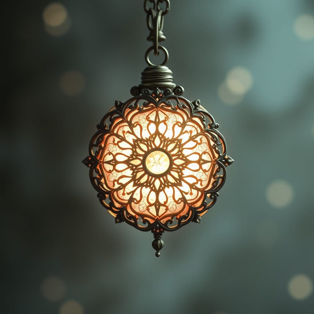Surreal Fantasy Pendant Shines with Enchanted Glow