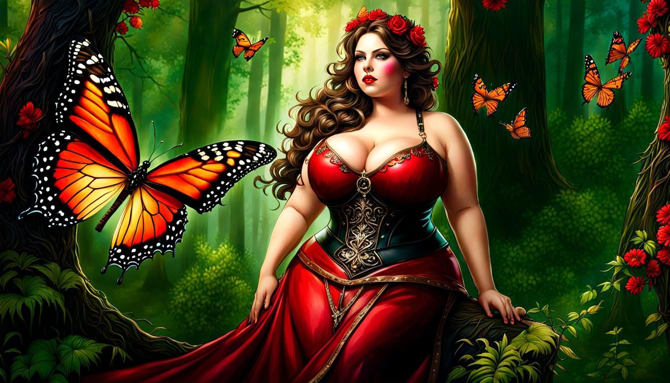 Gorgeous BBW forrest princess