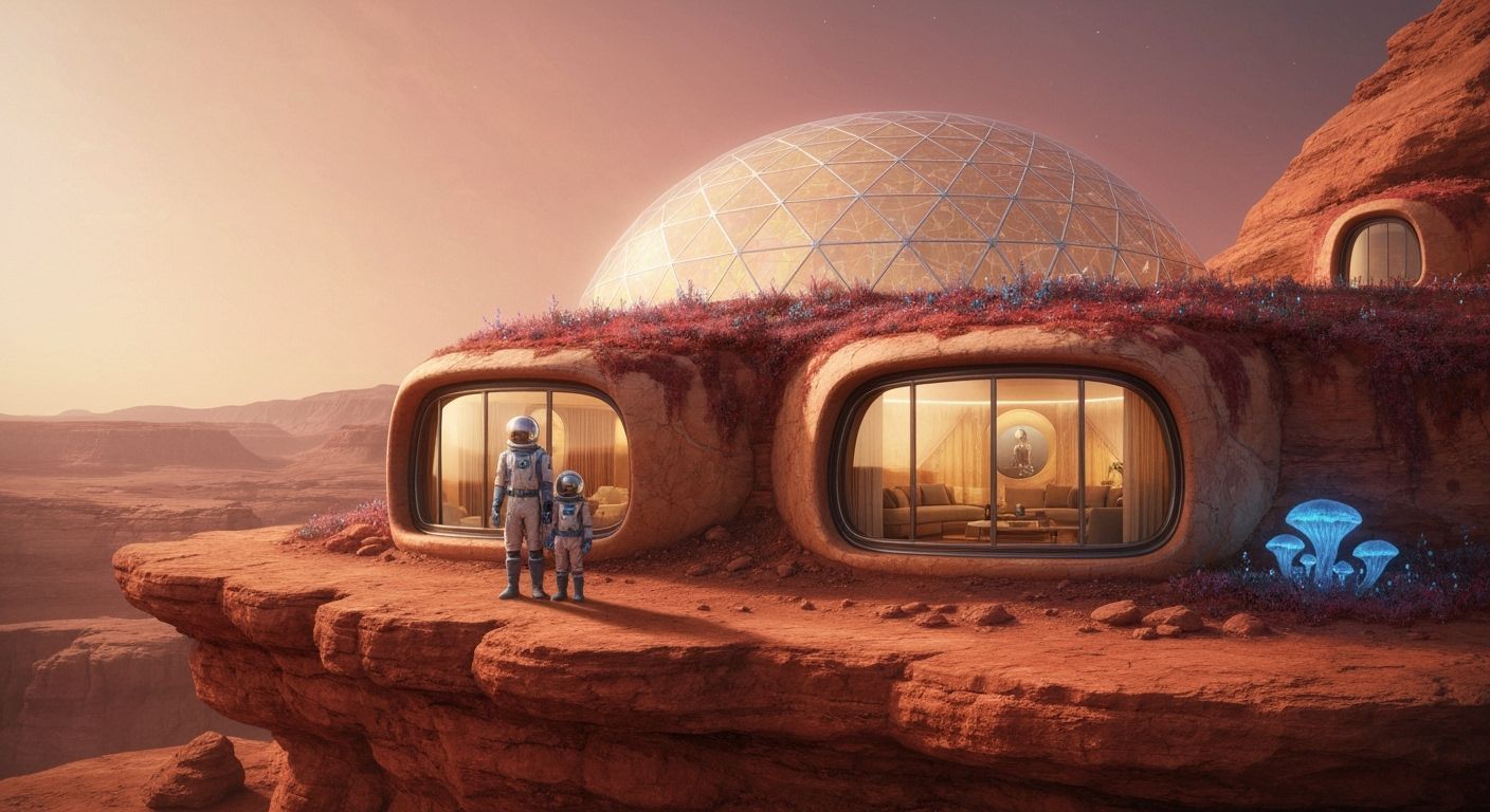 Martian Family Home in Crimson Canyon