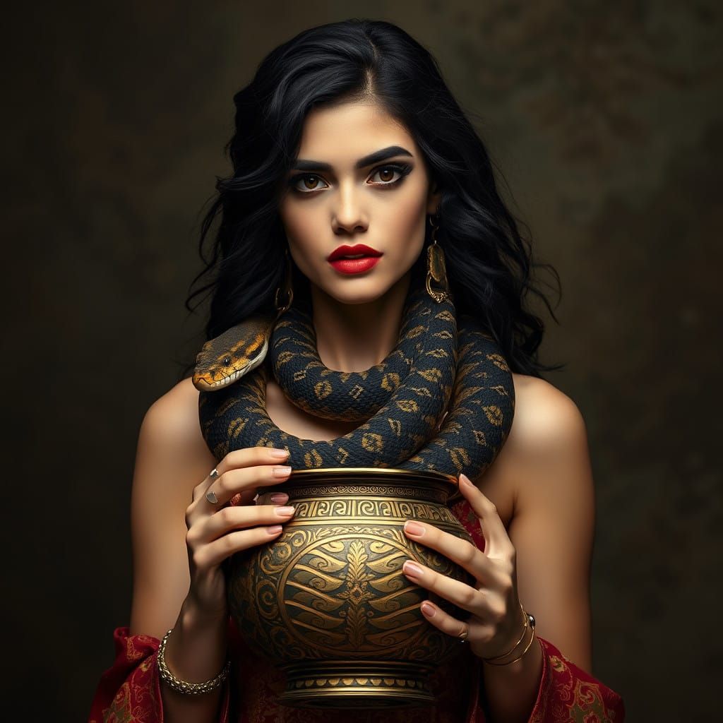 Waif in Exotic Enchantment, a Cyberpunk Portrait