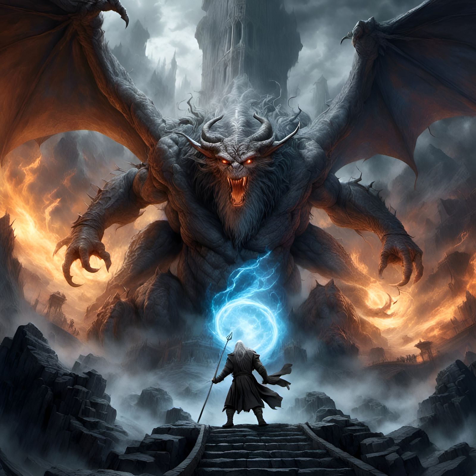 Gandalf's Epic Battle on the Bridge