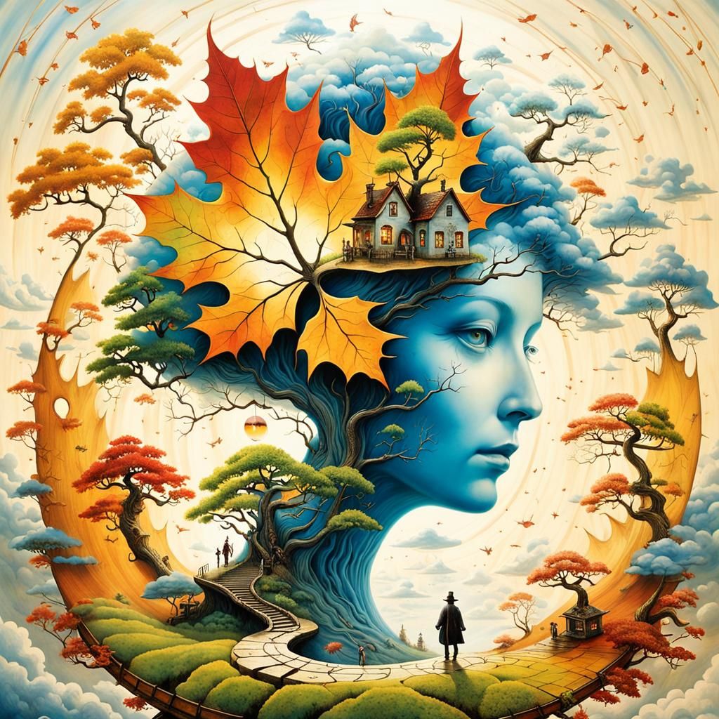 Surreal Stargate Scene with Fantasy Elements