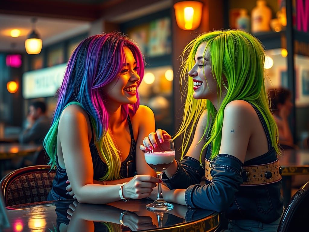 Cafe Society: Impressionistic Digital Art