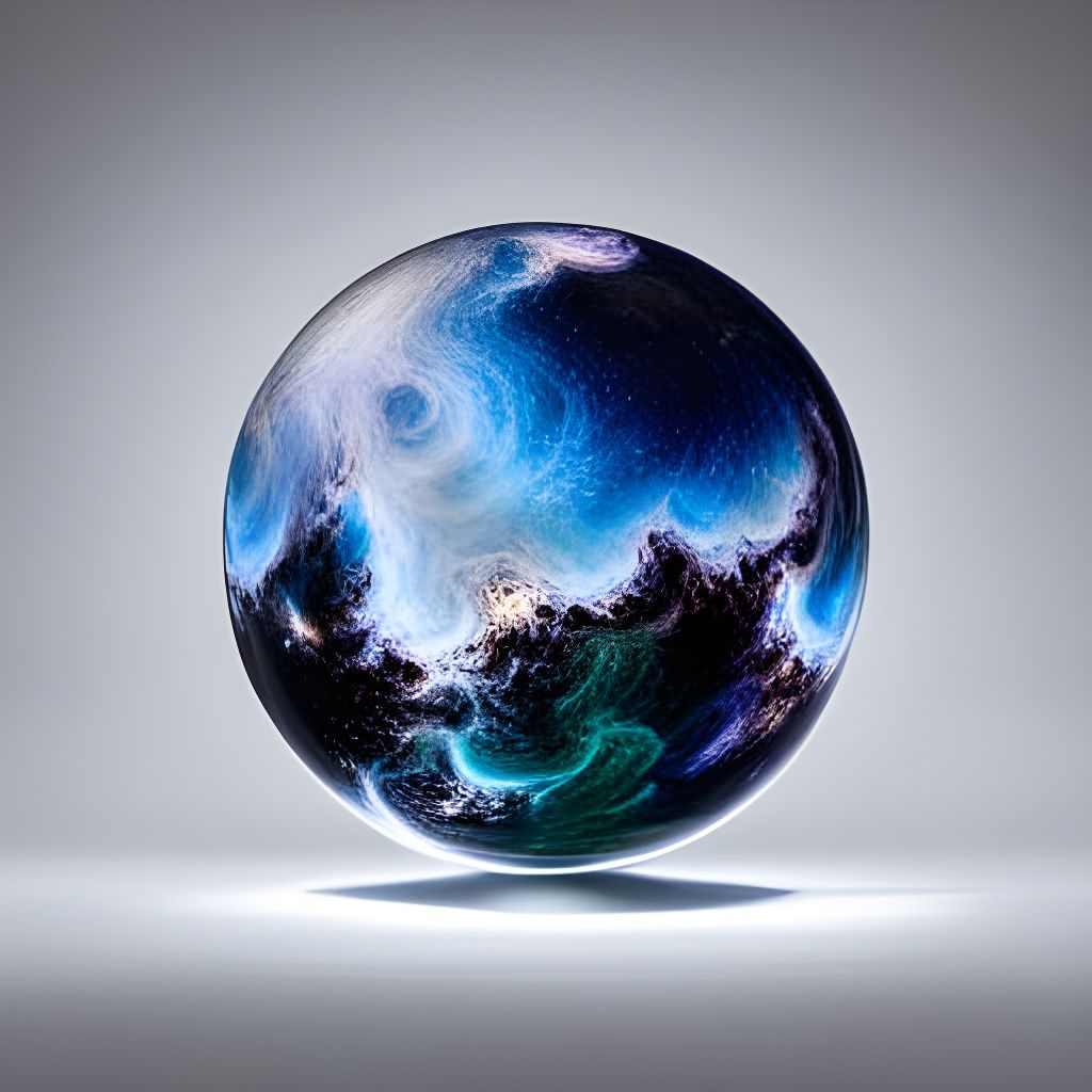 Cosmic Chaos Orb Emitting Light and Energy