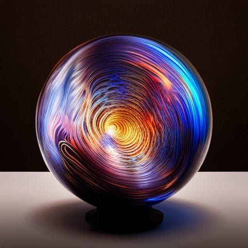 Mesmerizing Chaos Orb: Cosmic Light and Energy