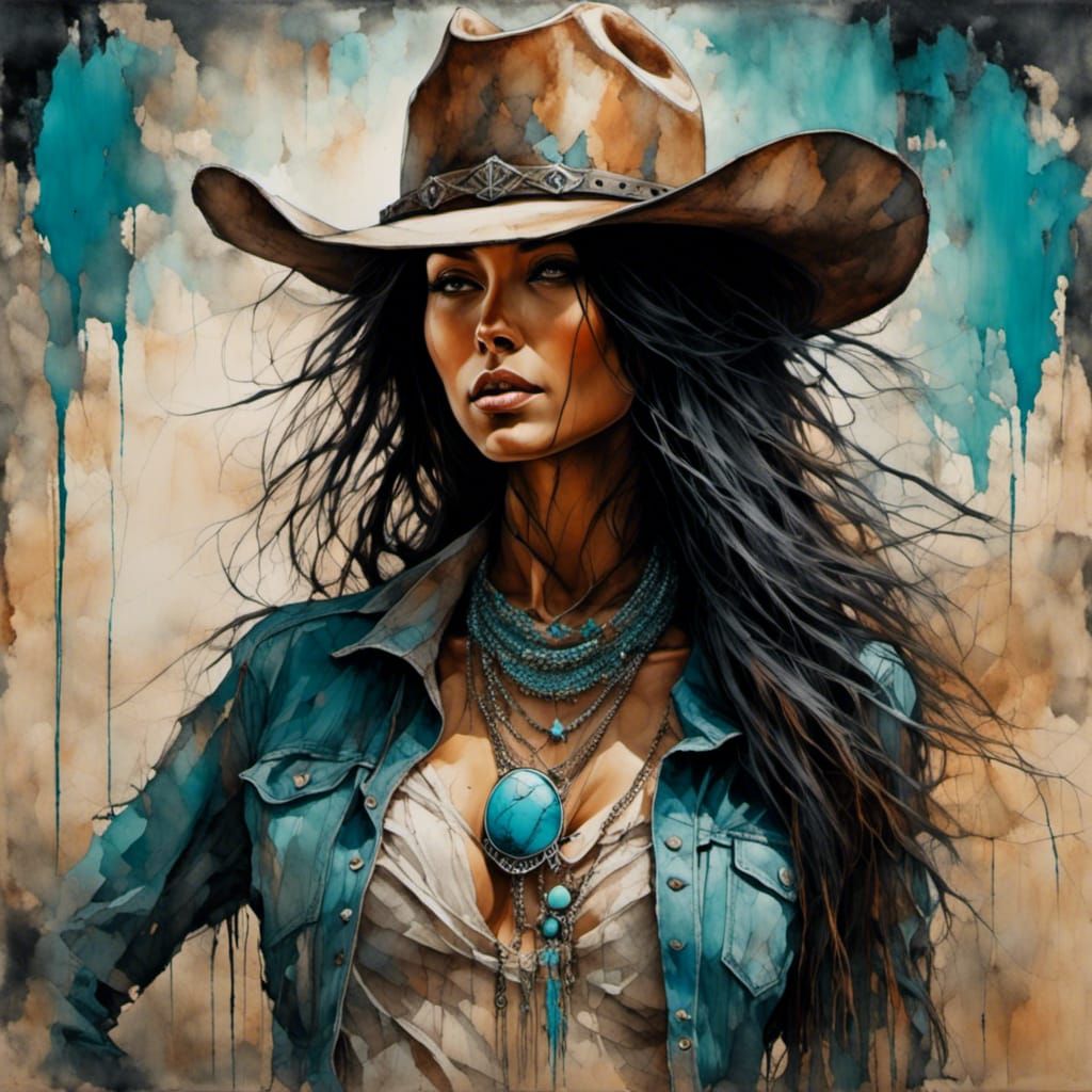 Intense Cowgirl Goddess on Lush Ranch