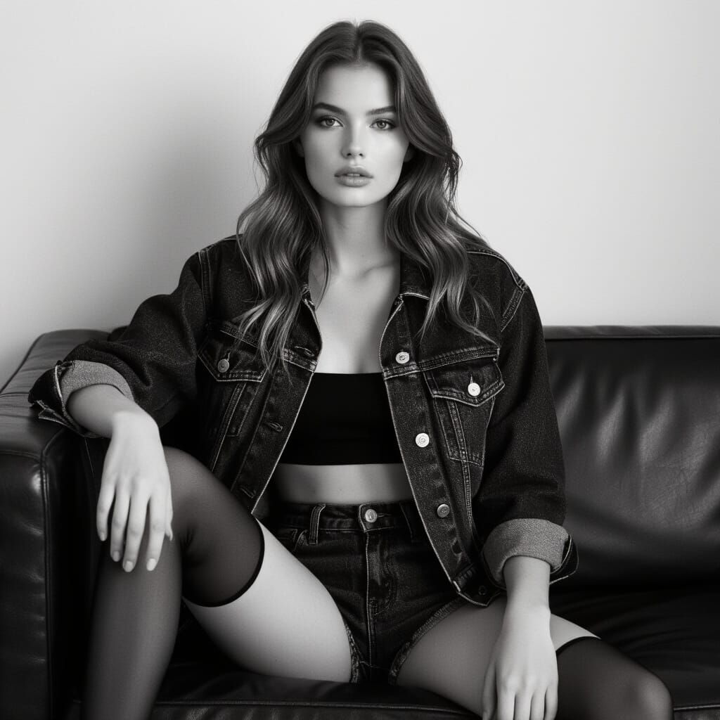 High-Fashion Editorial Portrait of a Young Woman