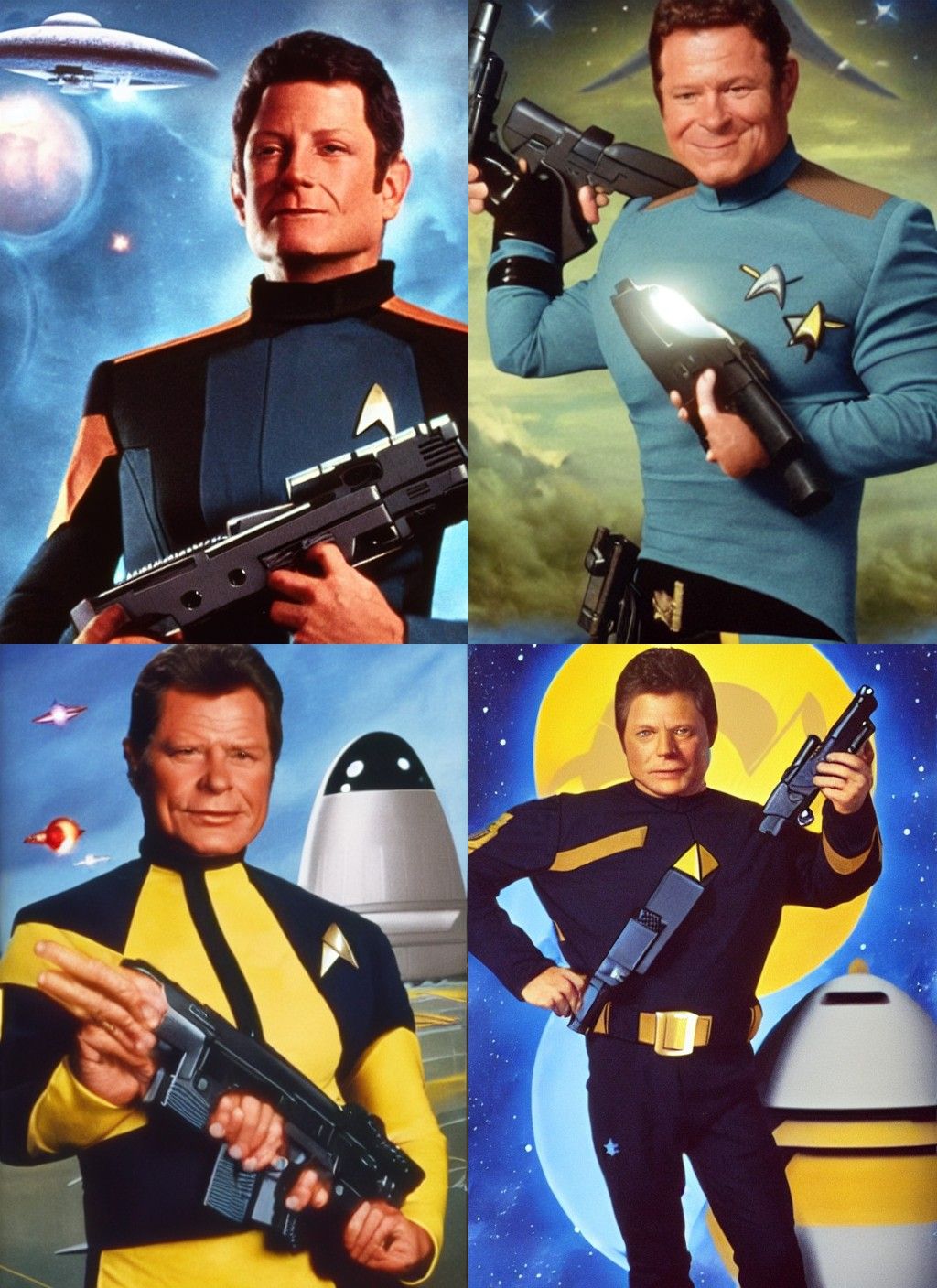 Giff in Starfleet Uniform with Large Gun