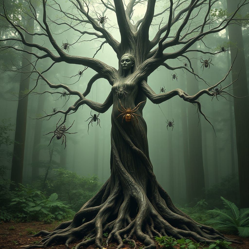 Mystical Tree Goddess of the Emerald Forest