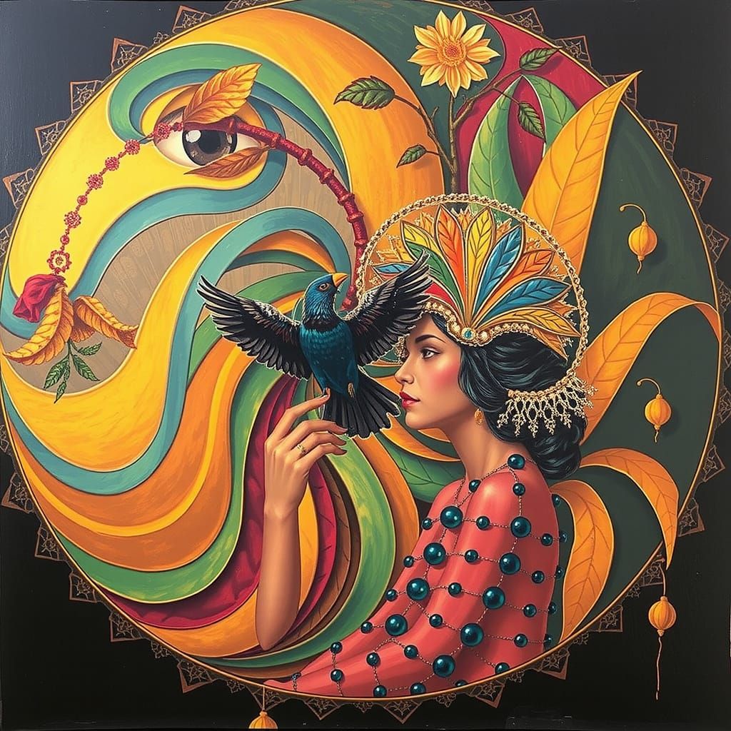 Chimaera of Life and Infinity with Teal Hair