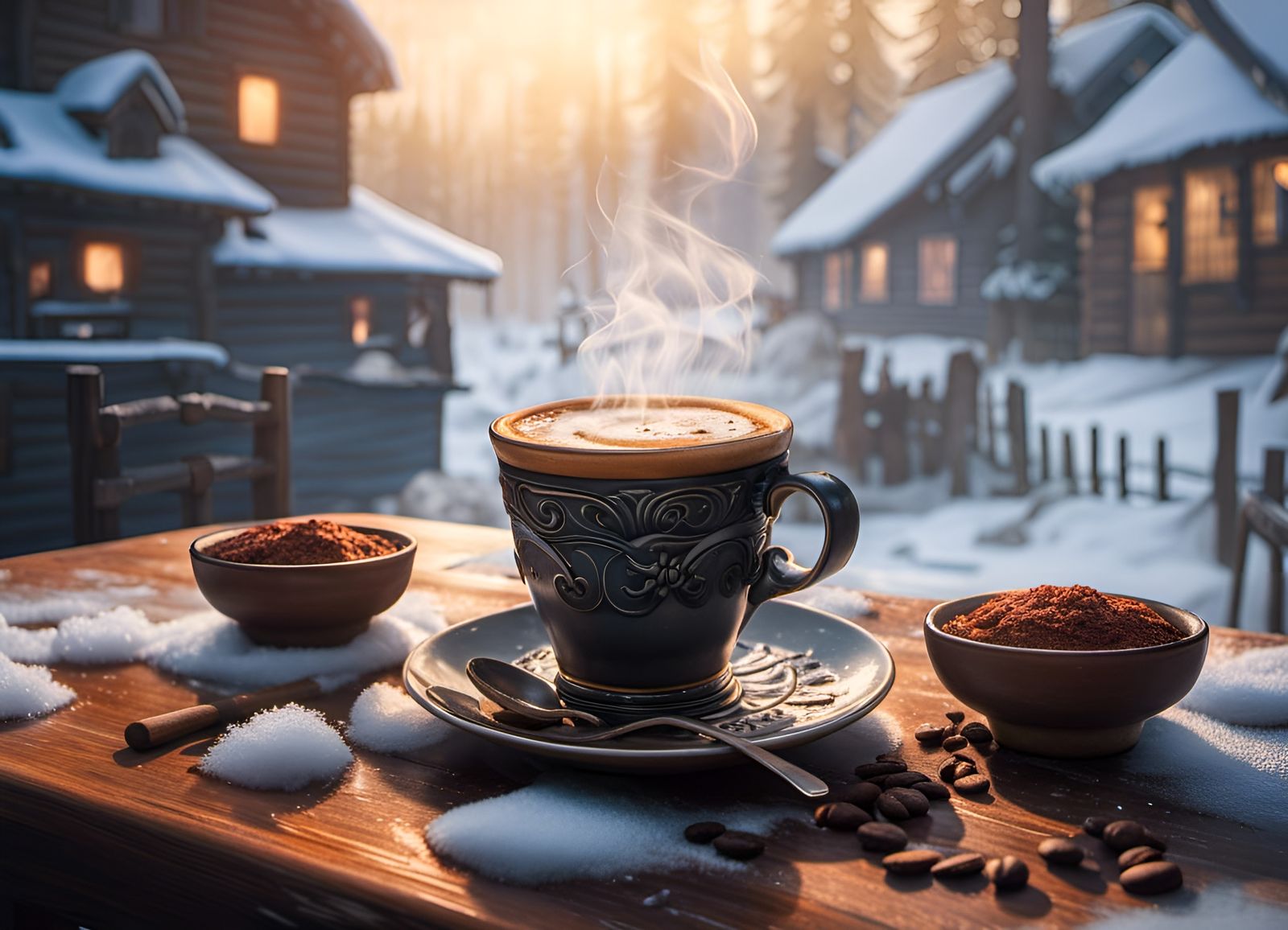 Snowy Morning Coffee II