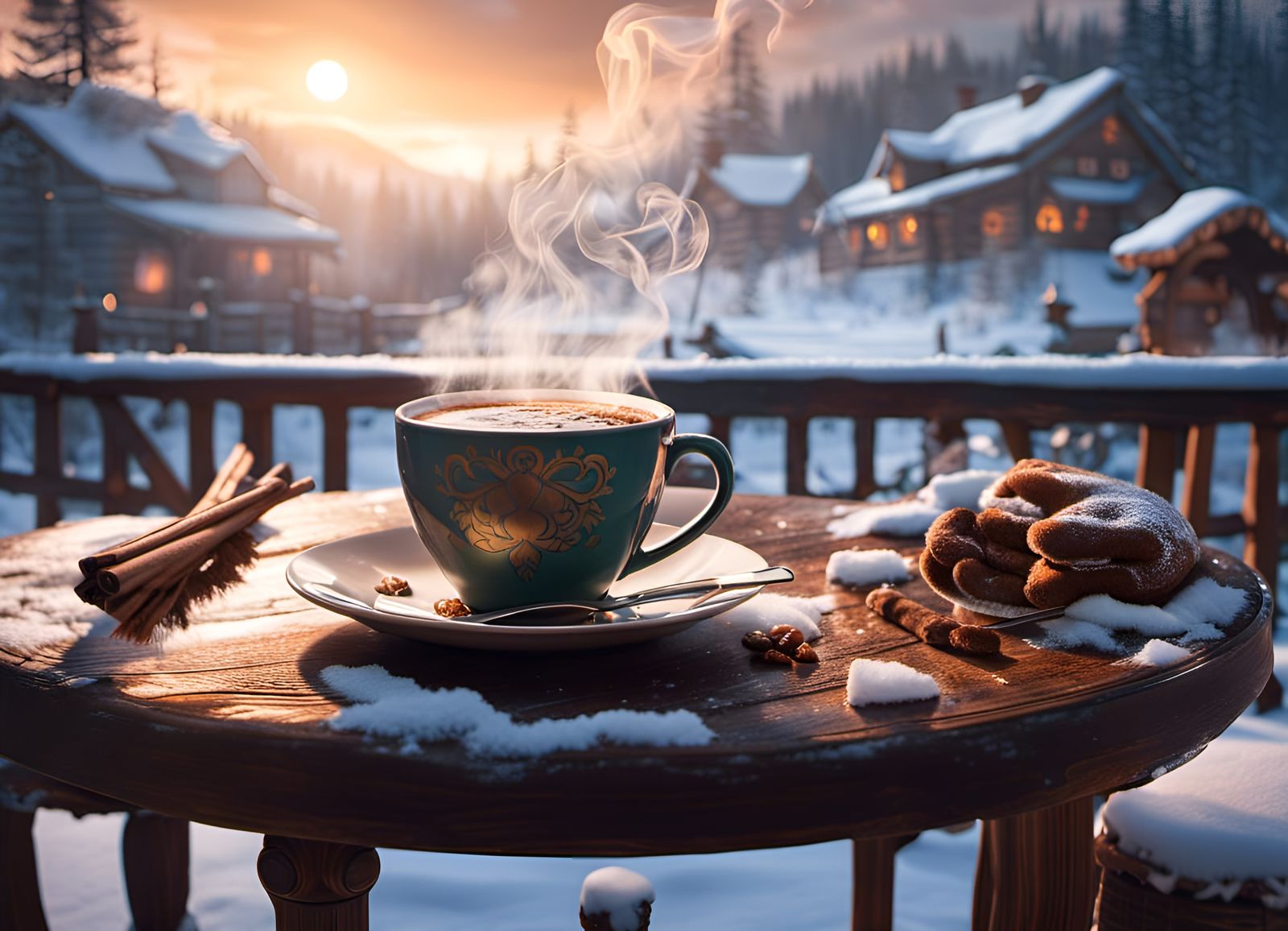 Snowy Morning Coffee