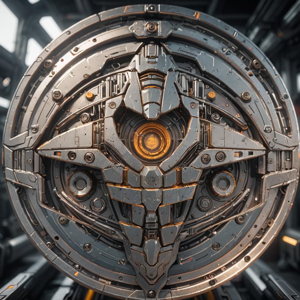 Futuristic Sci-Fi Mech Ground-Level Cinematic Render